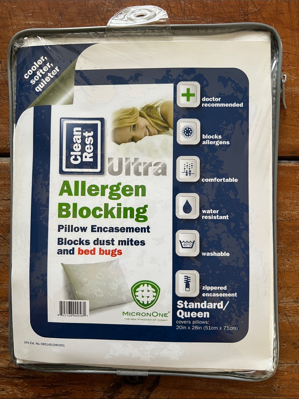 Micron One Ultra Allergen Blocking Pillow Encasement - White (Queen/Standard)